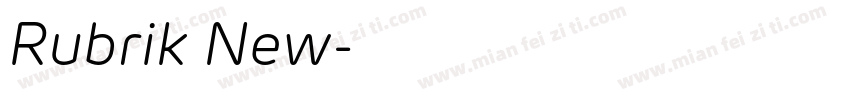 Rubrik New字体转换